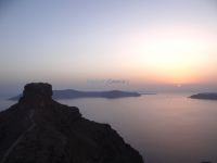 Sunset at Skaros castle